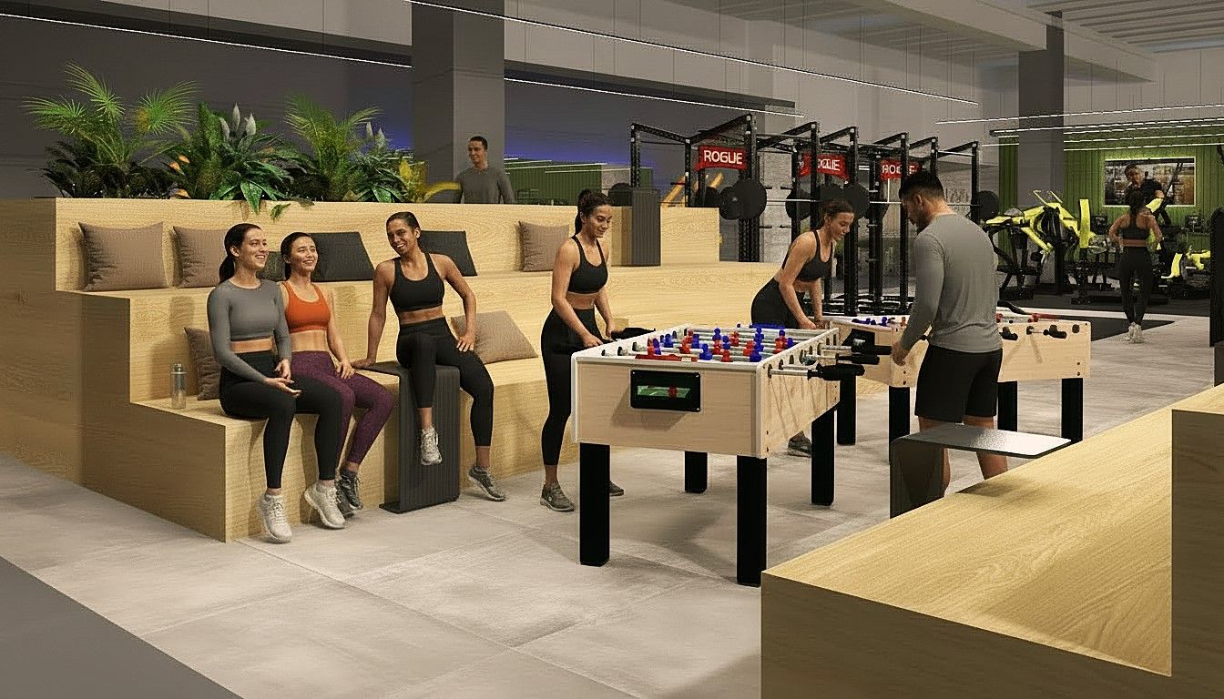 Area social — gradonata e calcio balilla