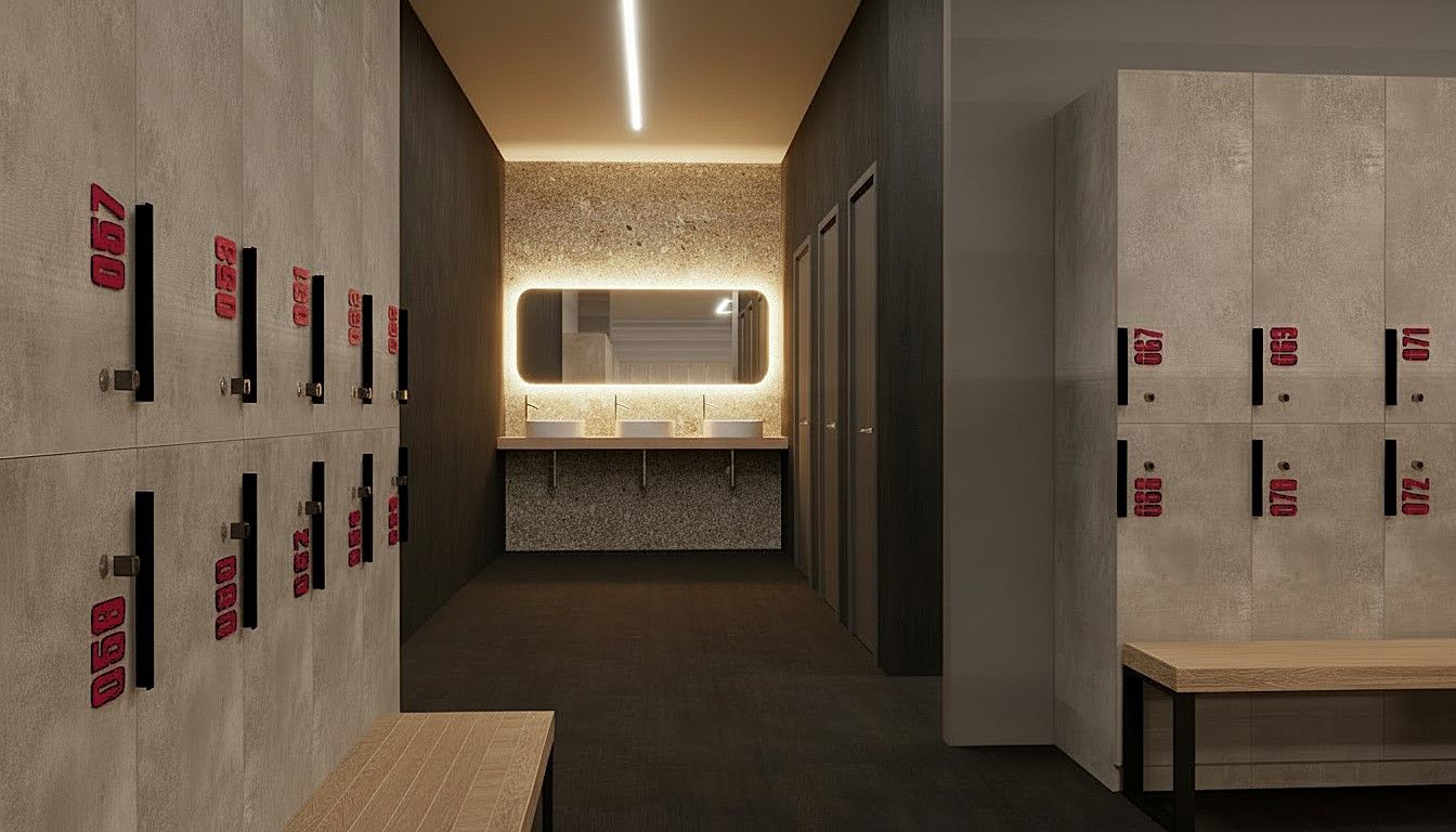 Spogliatoi — lavabi e cabine